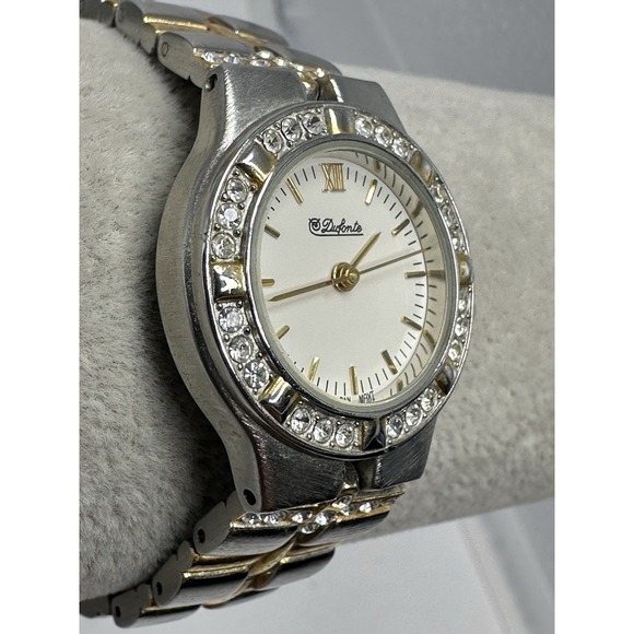 Dufonte 70359 New Battery Ladies Watch 26MM 7.25" Two Tone‎ L90 - Picture 3 of 11